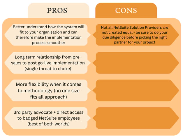 Pros and cons solution